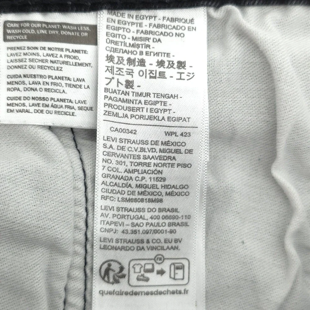 Levis 514 Mens Straight Fit Jeans W38 L30 Gray Faded Black Denim